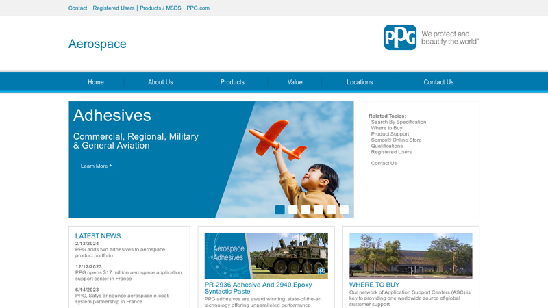 PPG AEROSPACE: LEADING THE WAY IN AEROSPACE SOLUTIONS. - PPG Industries - Aerospace