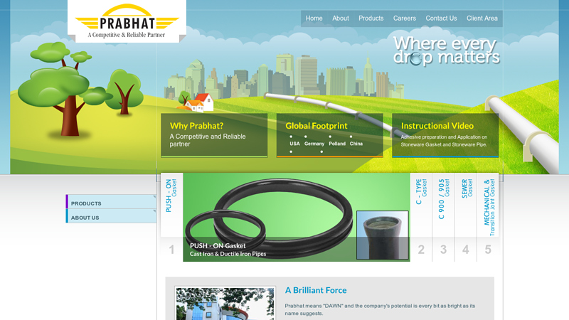 Prabhat Elastomers Pvt Ltd - Push on gaskets for ductile iron pipe used in potable water