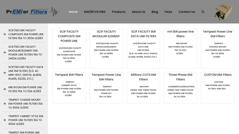 Customized AC Power Line EMI Filters | Premier Filters