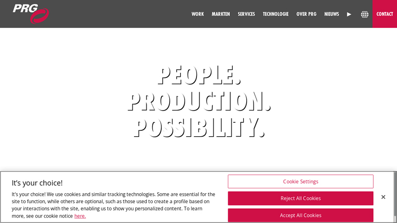 PRG | People. Production. Possibility. | Production Company