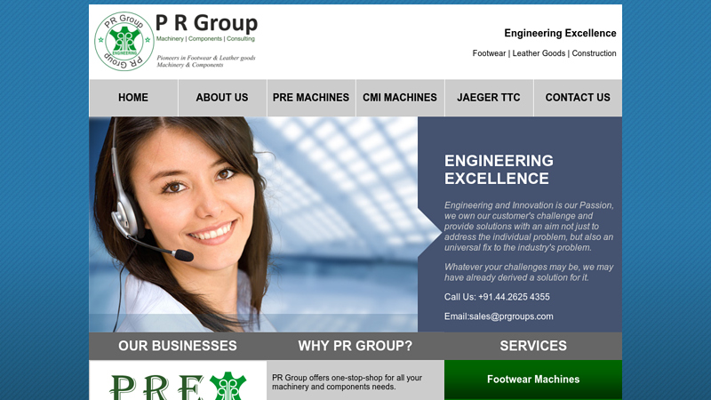 PR Group | Provides all types of machinery for footwear and leather goods manufacturing