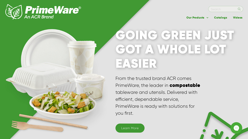 PrimeWare by AmerCareRoyal Premium Compostable Foodservice Disposable