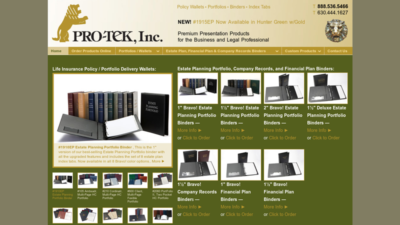 Pro-Tek Inc. | Estate / Financial Planning Binders and Tabs, Policy Wallets, Portfolios, Binders, Index Tabs and Folders