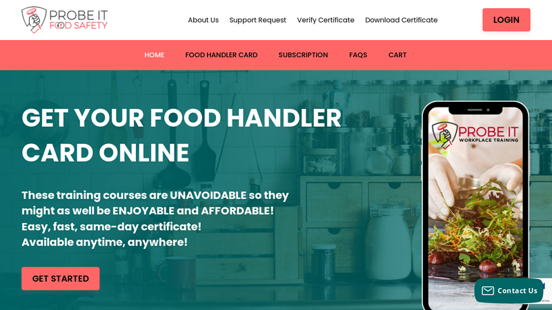 Food Handlers Certificate | Food Safety Course | Online Training - Food Handlers Certificate | Food Safety Course | Online Training - Probe It Food Safety