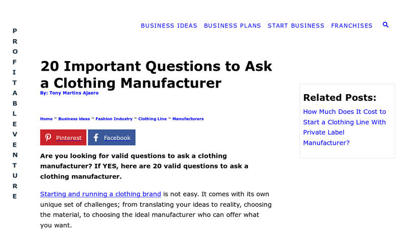 Image of 20 Important Questions to Ask a Clothing Manufacturer