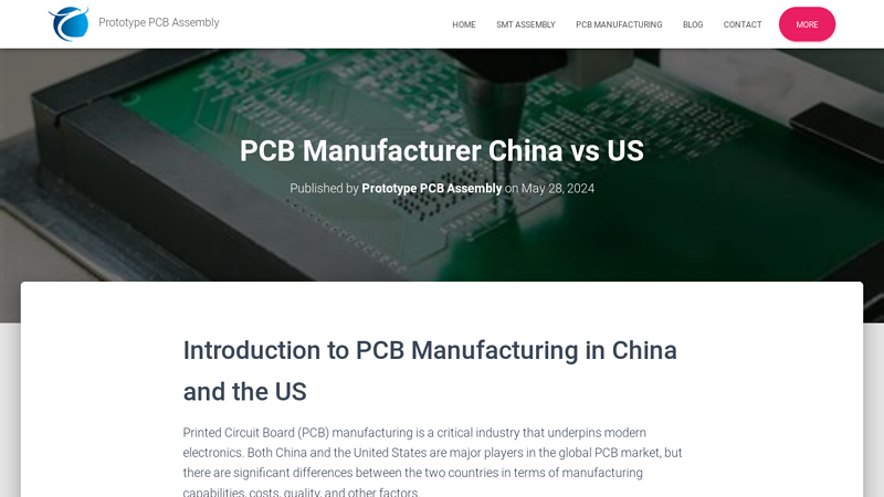 Image of PCB Manufacturer China vs US