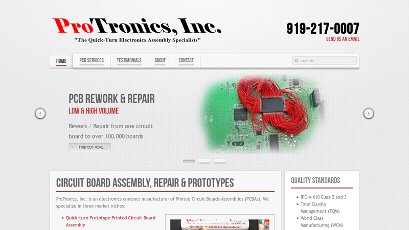 Printed Circuit Board (PCB) Repair, Rework & Prototypes | ProTronics Inc, Raleigh NC.