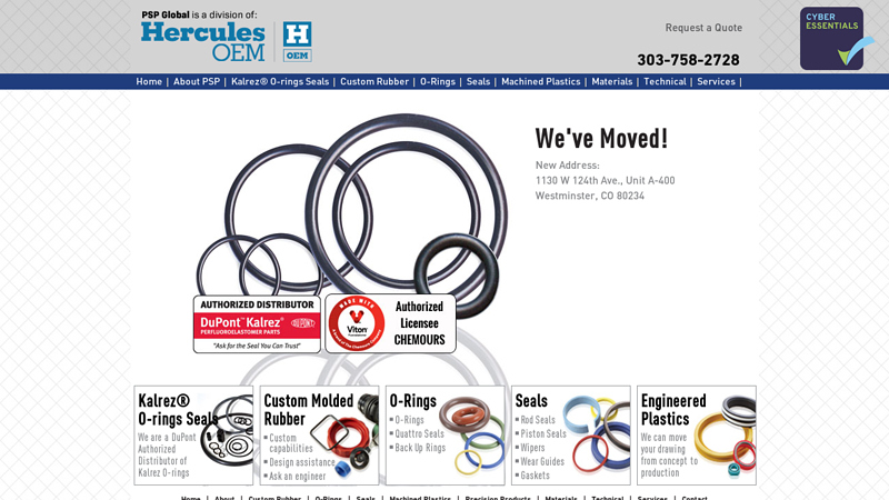 Problem Solving Products, Inc. - O-rings, Seals in Kalrez, FKM fluoroelastomer, Nitrile, other elastomers.