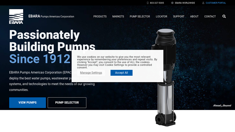 EBARA Pumps Americas Corporation | Manufacturing Pumps since 1912