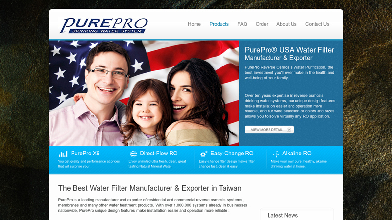 PurePro? Reverse Osmosis Water Filter Systems - Manufacturer & Exporter