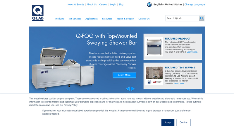 Accelerated Weathering Testing & Corrosion Chambers || Q-Lab