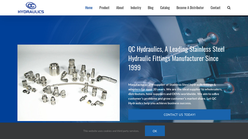 Image of Stainless Steel Hydraulic Fittings Manufacturer in China- QC Hydraulics