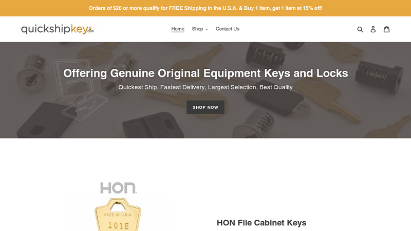 QuickShipKeys.com - File Cabinet Keys, Desk Keys, Toolbox Keys & More