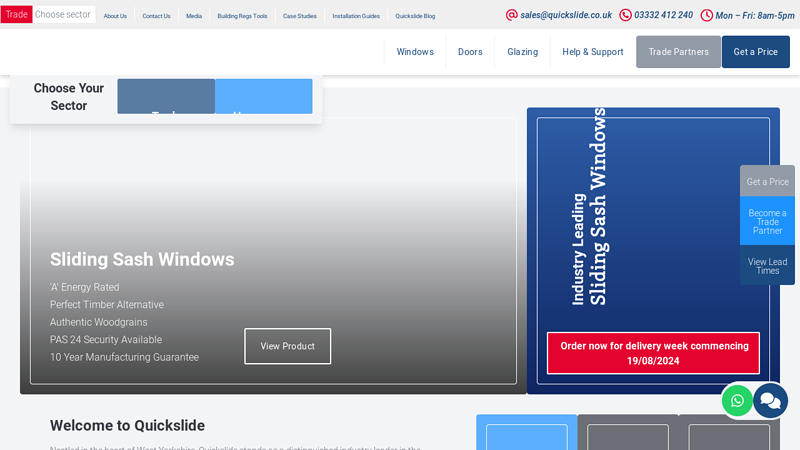 Window & Door Suppliers West Yorkshire | Sliding Sash Manufacturers; Quickslide
