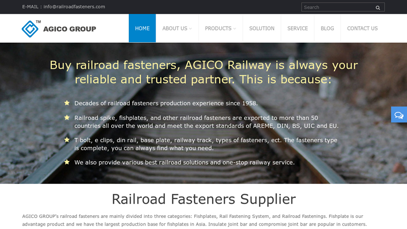 Railroad Fasteners and Railway Projects Supplier