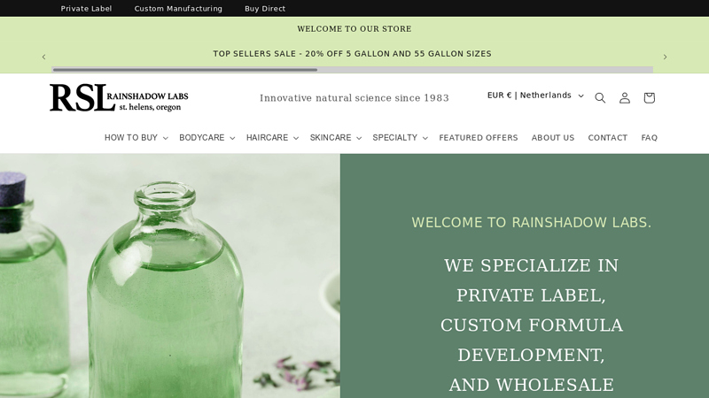 RainShadow Labs | Private Label Skin Care & Wholesale Skin Care Produc C RSL