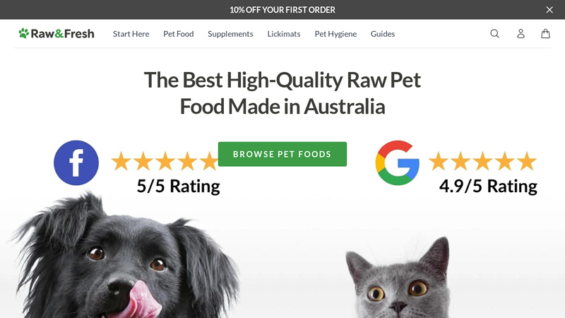 Raw Pet Food Delivery to Sydney, Melbourne, Brisbane - Raw & Fresh