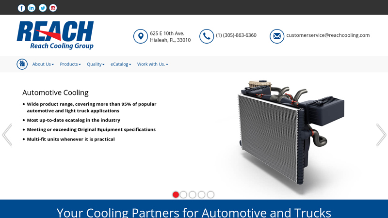 Reach Cooling - Radiator, Condensers and Intercoolers