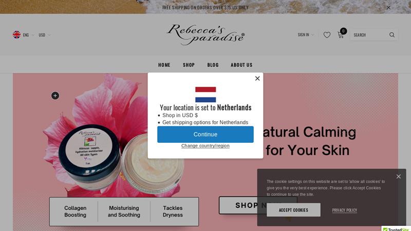 Rebeccas Paradise Natural skin care C Rebecca