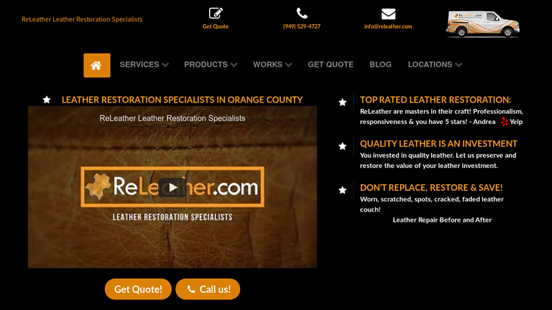 ReLeather Orange County Leather Restoration Cleaning Dyeing