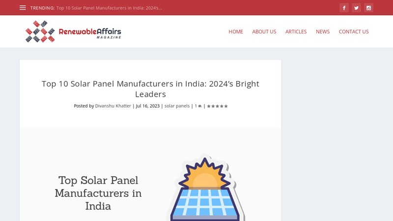 Image of Top 10 Solar Panel Manufacturers in India in 2024 [Updated List]