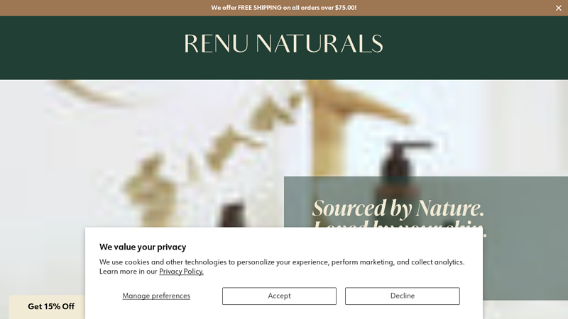 Natural and organic anti-aging skincare products | RENU Naturals