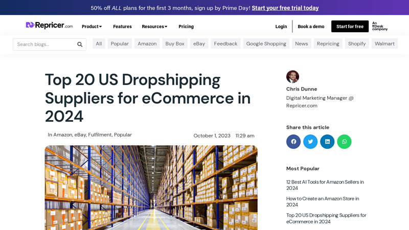 Image of Top 20 US Dropshipping Suppliers for eCommerce in 2024