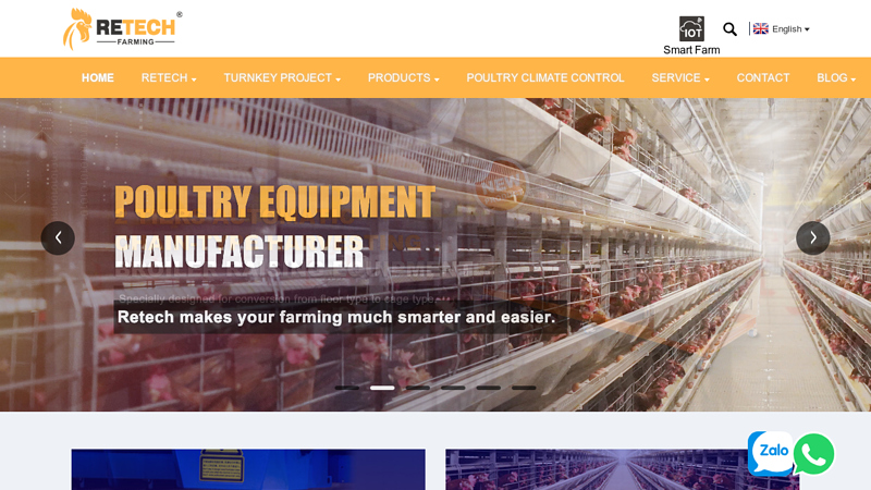 Automatic Layer, Broiler, Pullet Raising Equipment - Retech