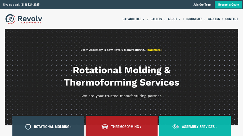 Advanced Thermoforming & Rotational Molding Services | Revolv