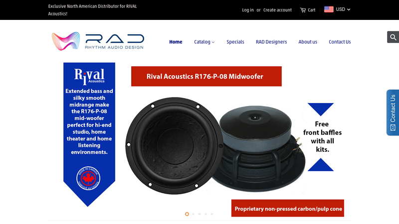 Lowest prices on Rival Acoustics, SB Acoustics, Scanspeak Drivers C Rhythm Audio Design