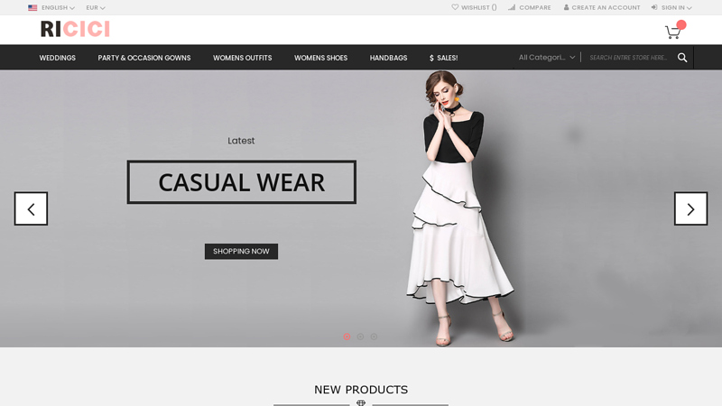 Fashion Web Store, Cheap Clothes, Gowns, Shoes and more - Ricici.com