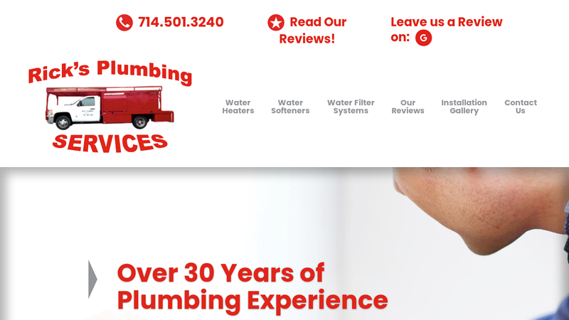 Ricks Plumbing Services - Expert Water Heater Installation - Fullerton, CA