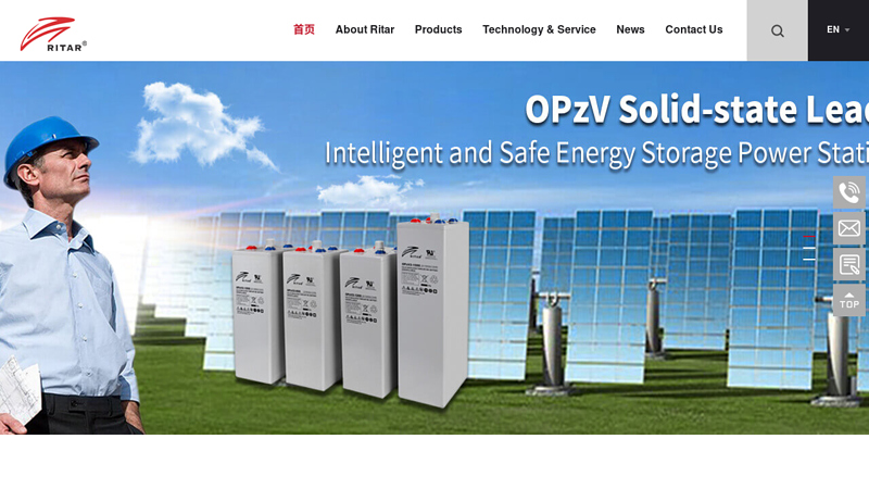 Ritar Battery - OPzV, OPzS, GEL, Deep Cycle AGM, Lead Carbon, Traction (DIN/BS), EV, Lithium, Solar Generator