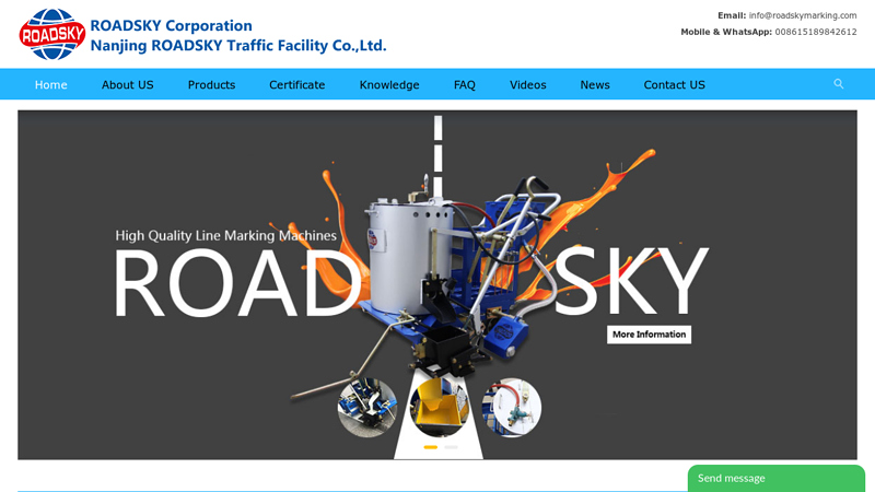 Road Marking Equipment and Material Supplier - Roadsky