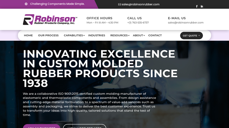 Custom Rubber Molding | Robinson Rubber Products Co. - Robinson Rubber Products Co.