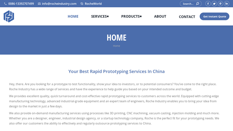 RocheIndustry: Your Best Rapid Prototyping Services In China