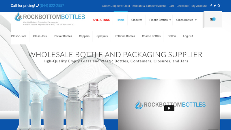 Wholesale Packaging Supplier | Rock Bottom / Packaging Company LLCC Rock Bottom Bottles / Packaging Company LLC; Wholesale Packaging Supplier | Rock Bottom / Packaging Company LLC | Rock Bottom Bottles / Packaging Company LLC; Wholesale Packaging Supplier | Rock Bottom / Packaging Company LLC