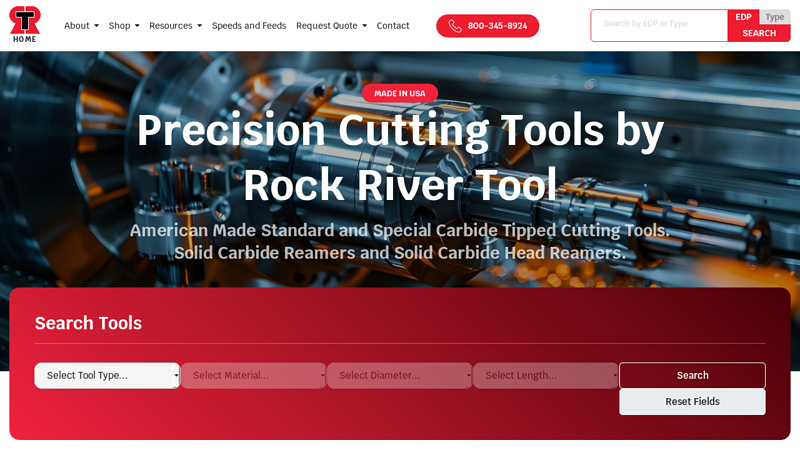 Carbide tipped reamers, drill bits & end mills manufacturer-Rock River Tool cutting tools, made in the USA - Rock River Tool, Inc.