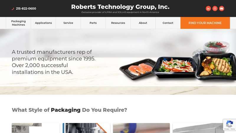 Packaging & Sealing Machinery | Packaging Machines For Consumer Goods | Roberts Technology Group