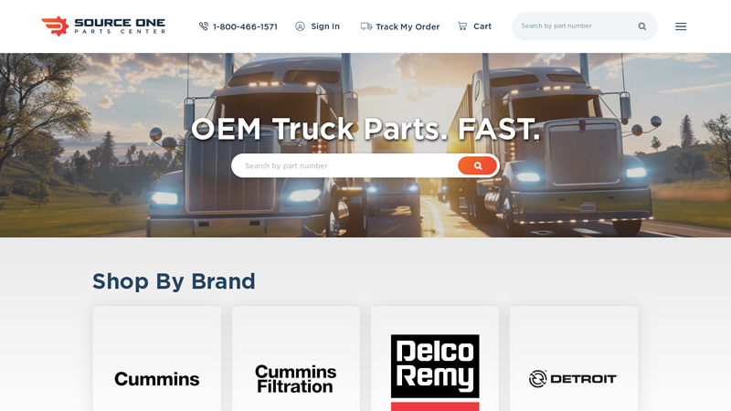 Source One Parts Center | OEM truck parts. Fast.