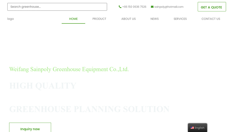 Home - China Greenhouse Equipment Manufacturer - Sainpoly