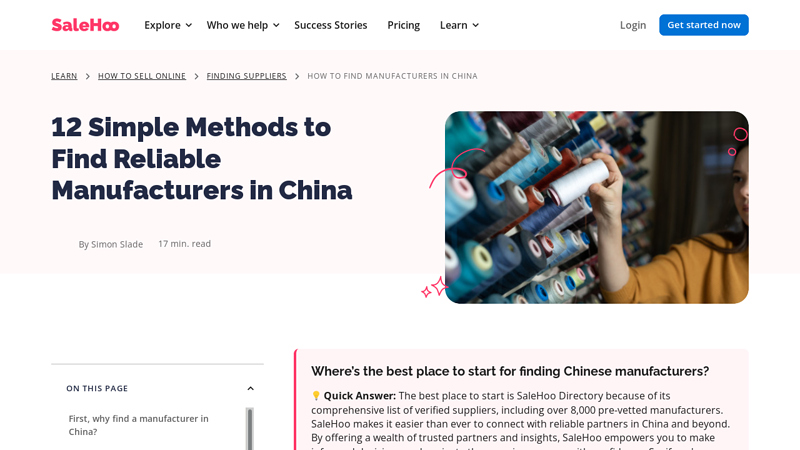 Image of 12 Simple Methods to Find Reliable Manufacturers in China