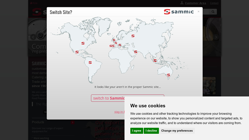 SAMMIC. Equipment for Catering and Hotel, Licensed Trade and Food Industries