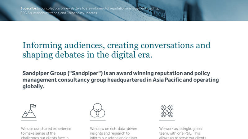 Sandpiper | Reputation and Policy Management Consultancy