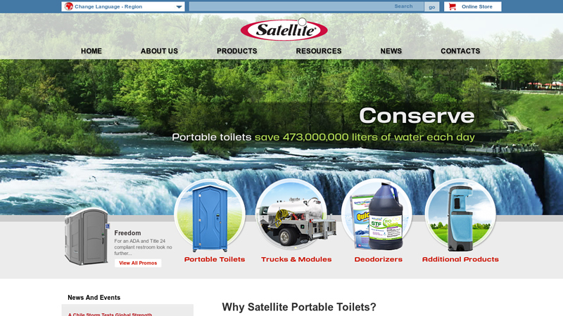 Portable Toilets | Satellite Industries Portable Toilet Manufacturer