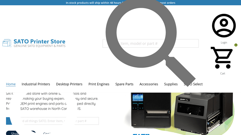 Shop SATO Printers, Accessories, Replacement Parts & Supplies