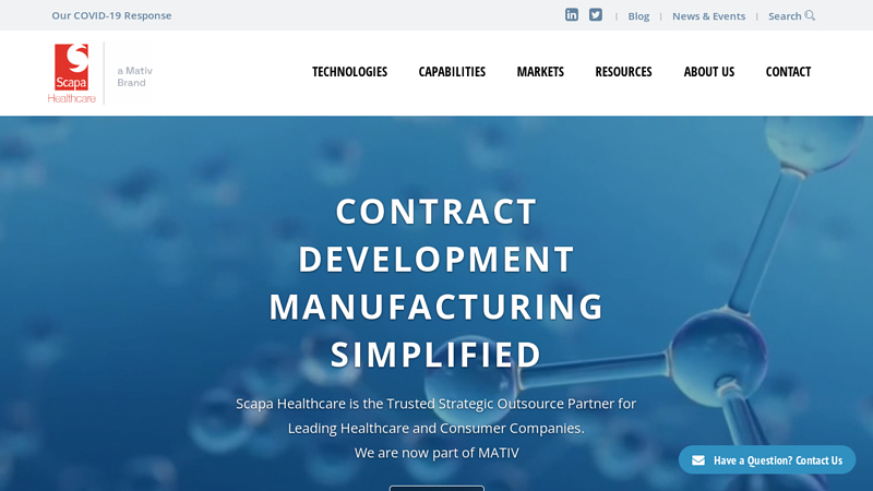 Medical Device Contract Development Manufacturer | Scapa Healthcare