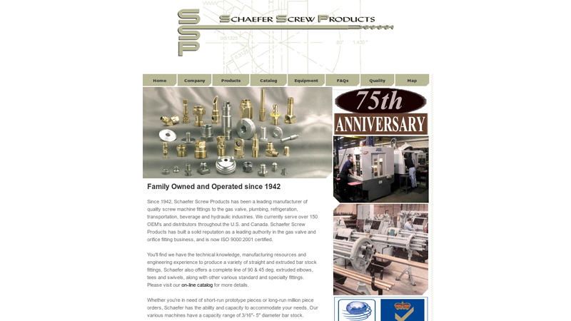 Schaefer Screw Products | Brass, Steel, Aluminum and Stainless fittings