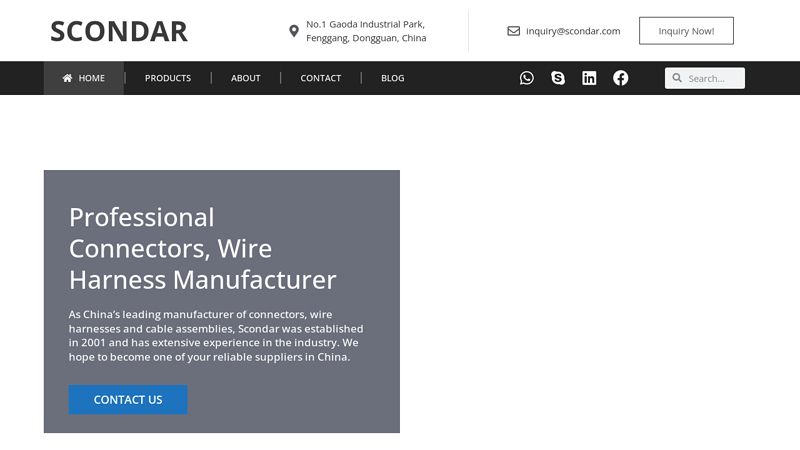 Professional Connectors, Wire Harness Manufacturer - Scondar