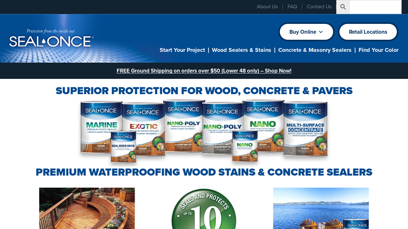 Waterproofing Sealers & Stains For Wood & Masonry | SEAL-ONCE?